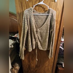 Tan knit pullover
